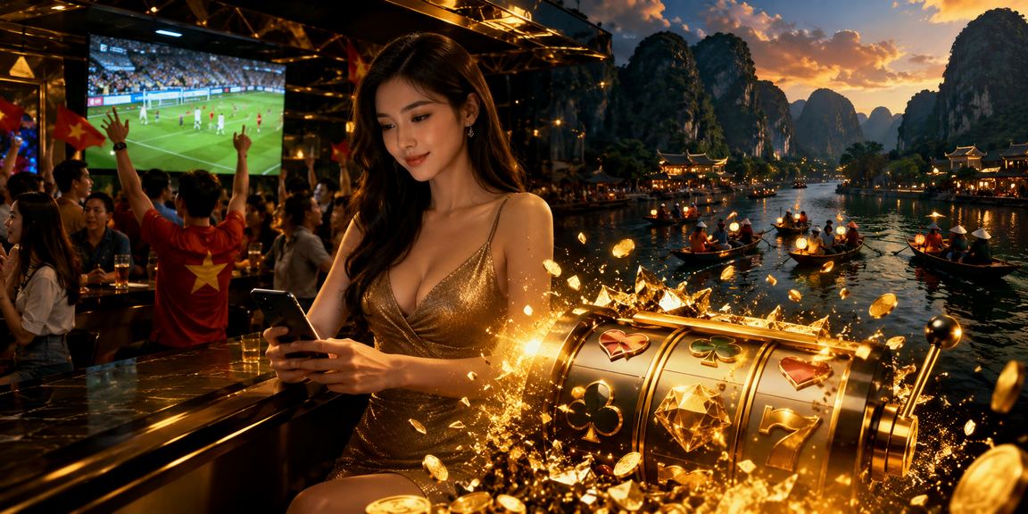Người dùng tại Ninh Bình trải nghiệm slot game trực tuyến với giao diện hiện đại