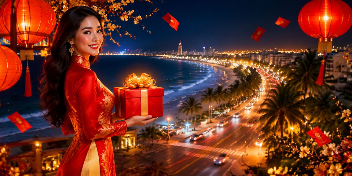 Cảnh chợ đêm Phan Thiết với người dùng cá cược trên thiết bị di động